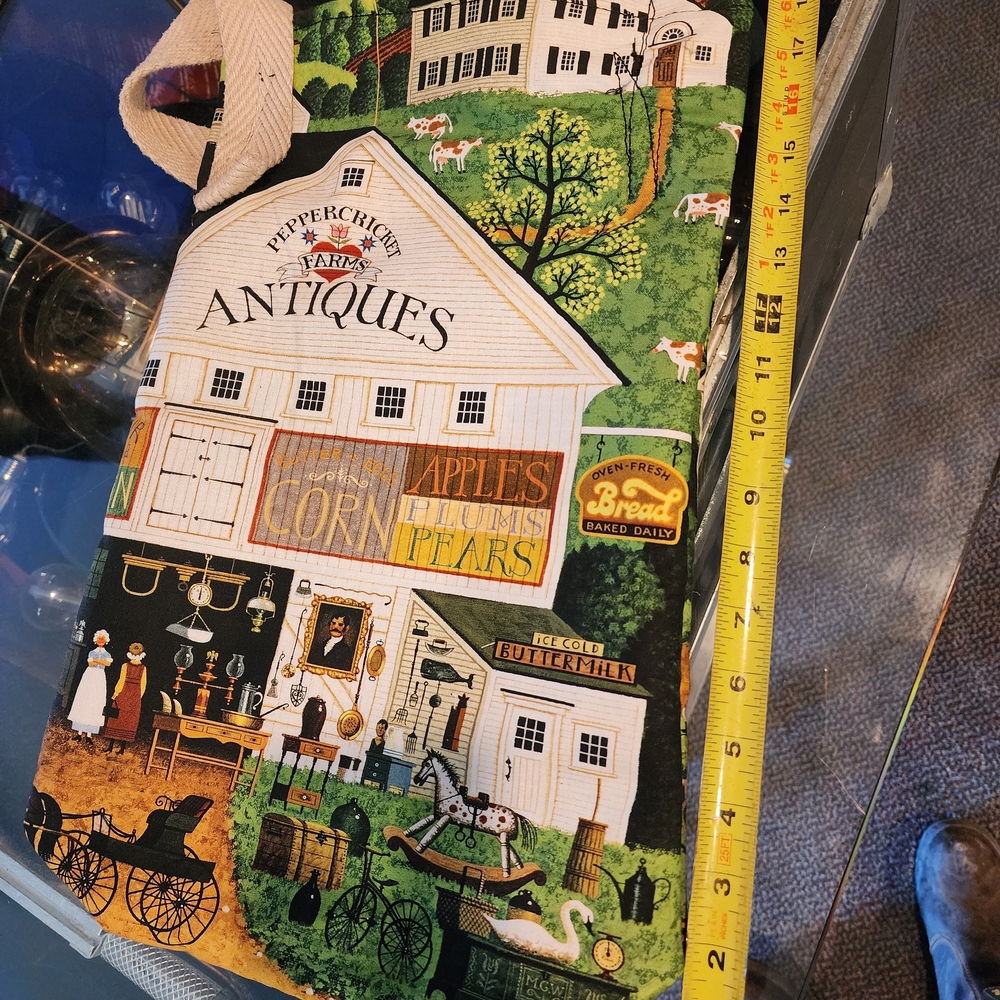 Antiques Themed Tote Bag - Multicolor